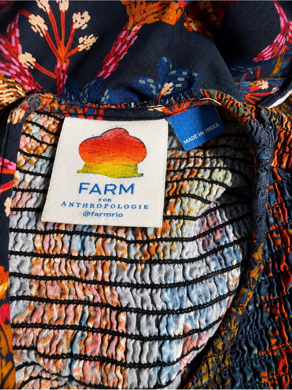 Farm Rio Short-Sleeve Crew-Neck Tiered A-Line Maxi Dress Size M - Picture 11 of 12